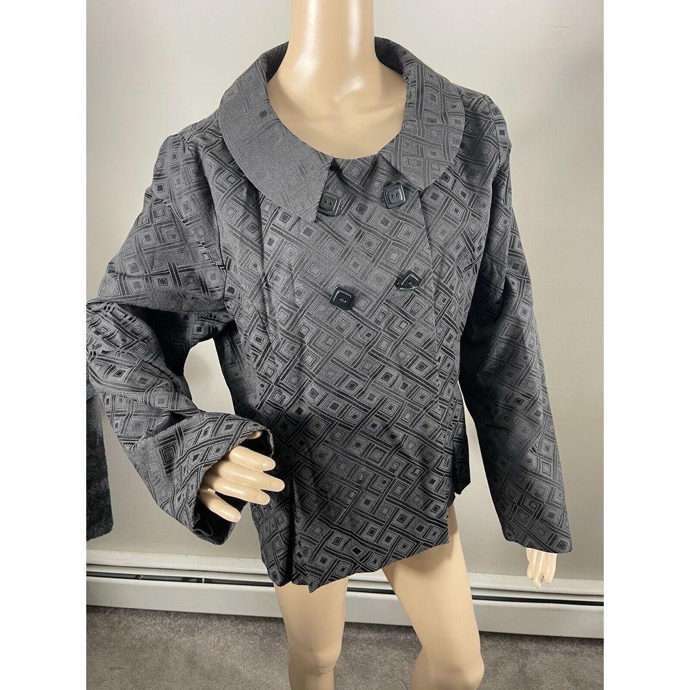 George By Mark Eisen Women's Size 18‎ Blazer Jacket Long Sleeve Black Soot